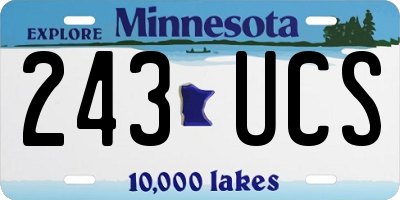 MN license plate 243UCS