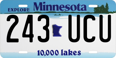 MN license plate 243UCU