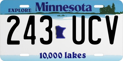 MN license plate 243UCV