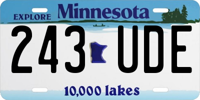 MN license plate 243UDE