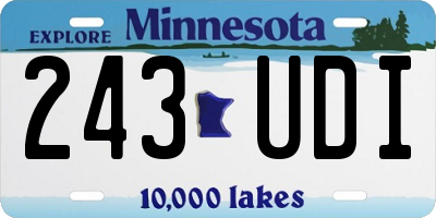 MN license plate 243UDI