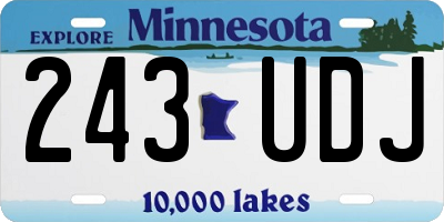 MN license plate 243UDJ