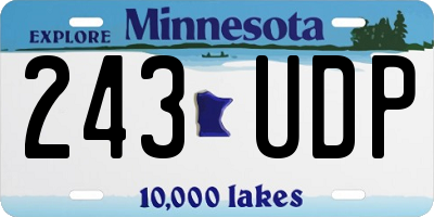 MN license plate 243UDP