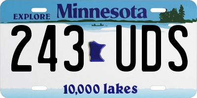 MN license plate 243UDS
