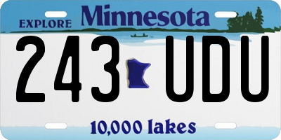 MN license plate 243UDU