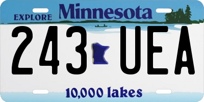 MN license plate 243UEA