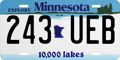 MN license plate 243UEB