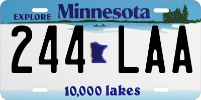 MN license plate 244LAA