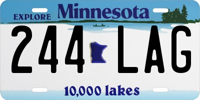 MN license plate 244LAG