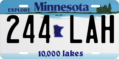 MN license plate 244LAH