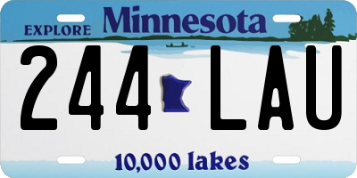 MN license plate 244LAU