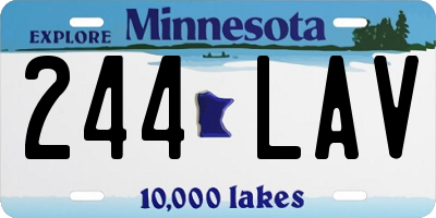 MN license plate 244LAV