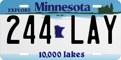 MN license plate 244LAY