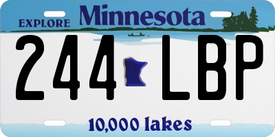 MN license plate 244LBP
