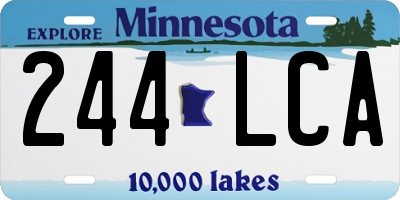 MN license plate 244LCA