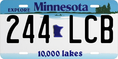 MN license plate 244LCB