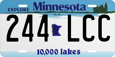 MN license plate 244LCC