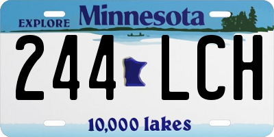 MN license plate 244LCH