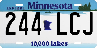 MN license plate 244LCJ