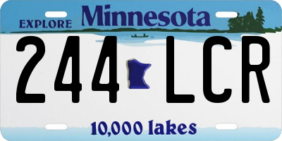 MN license plate 244LCR