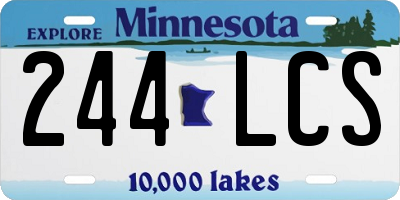 MN license plate 244LCS