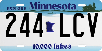 MN license plate 244LCV