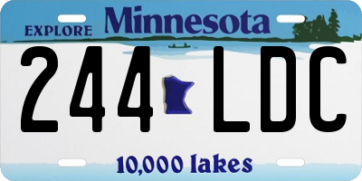 MN license plate 244LDC