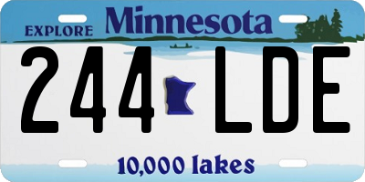MN license plate 244LDE