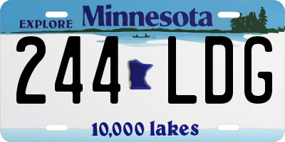 MN license plate 244LDG