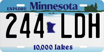 MN license plate 244LDH