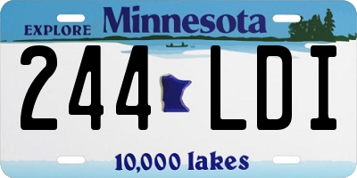 MN license plate 244LDI