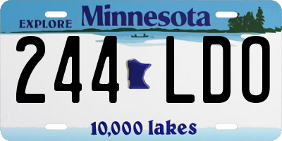 MN license plate 244LDO