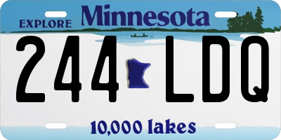 MN license plate 244LDQ