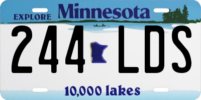 MN license plate 244LDS