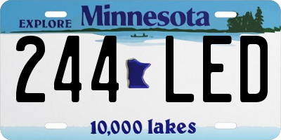 MN license plate 244LED