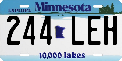 MN license plate 244LEH