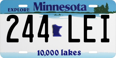 MN license plate 244LEI