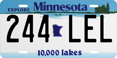 MN license plate 244LEL