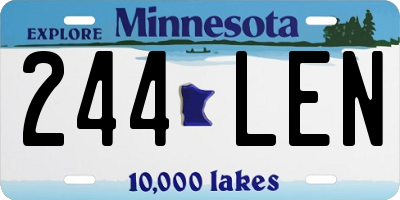 MN license plate 244LEN