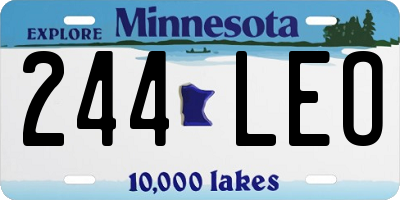 MN license plate 244LEO