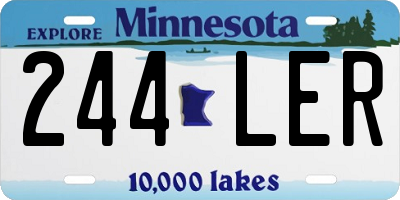 MN license plate 244LER