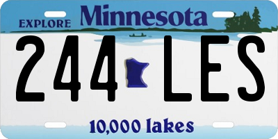 MN license plate 244LES