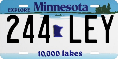 MN license plate 244LEY