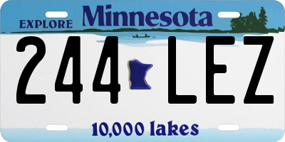 MN license plate 244LEZ