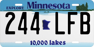 MN license plate 244LFB