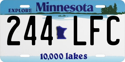 MN license plate 244LFC