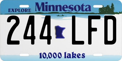 MN license plate 244LFD