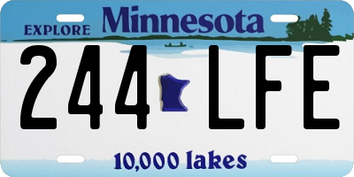 MN license plate 244LFE