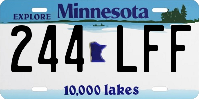MN license plate 244LFF