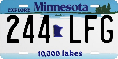MN license plate 244LFG